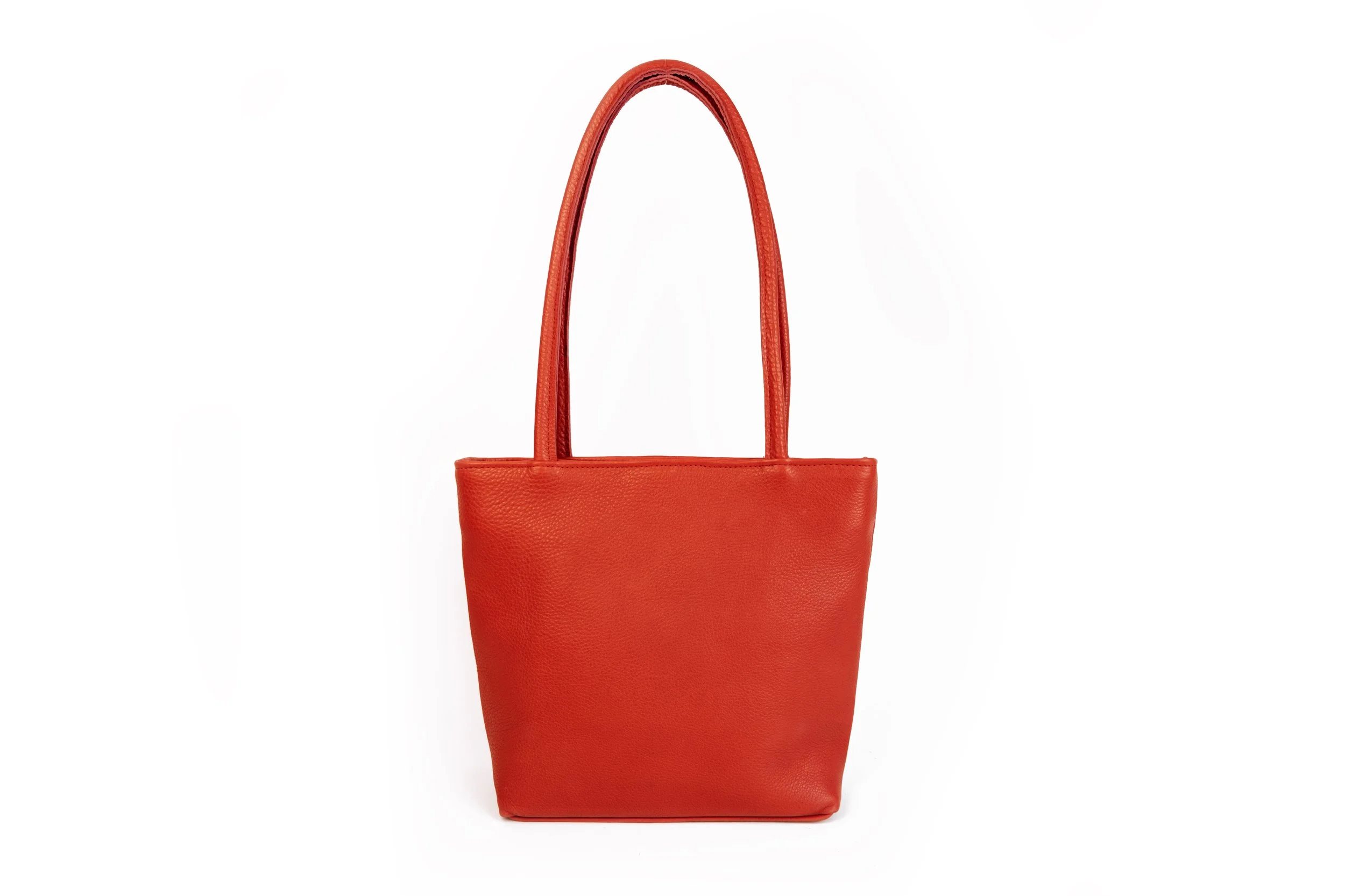 PRIMECUT: TOMATO LEATHER TINY TOTE